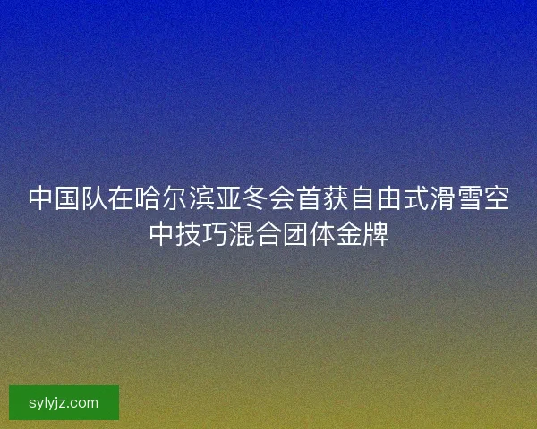中国队在哈尔滨亚冬会首获自由式滑雪空中技巧混合团体金牌
